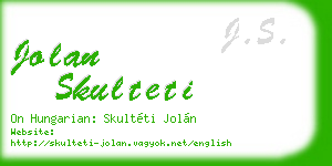 jolan skulteti business card