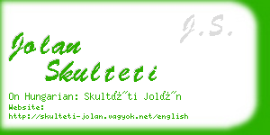 jolan skulteti business card